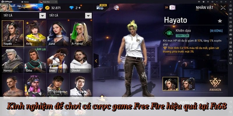 Kinh nghiệm để chơi cá cược game Free Fire hiệu quả tại F168